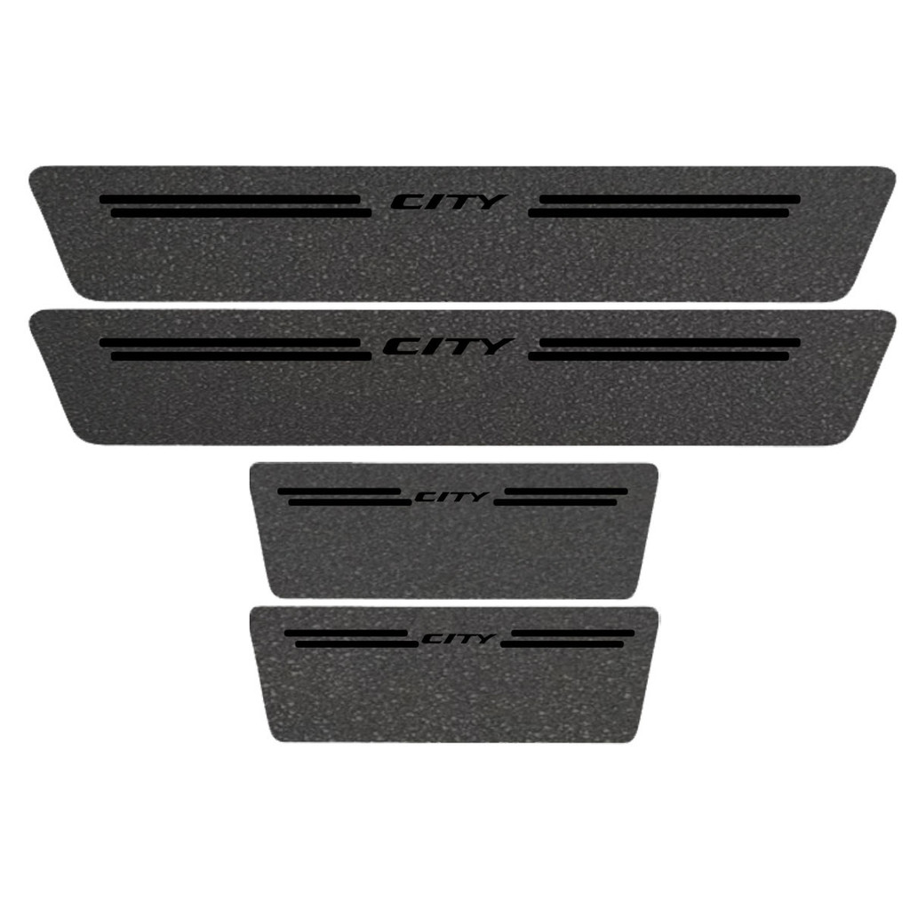 Kit Soleira Protetora Porta Premium Black PVC - City