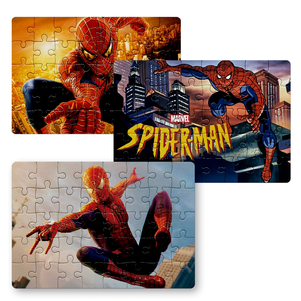KIT 3Peças - Quebra cabeça Homem Aranha clássico, Miles Morales | 24, 40 e 70pçs | Sublime Fantasia