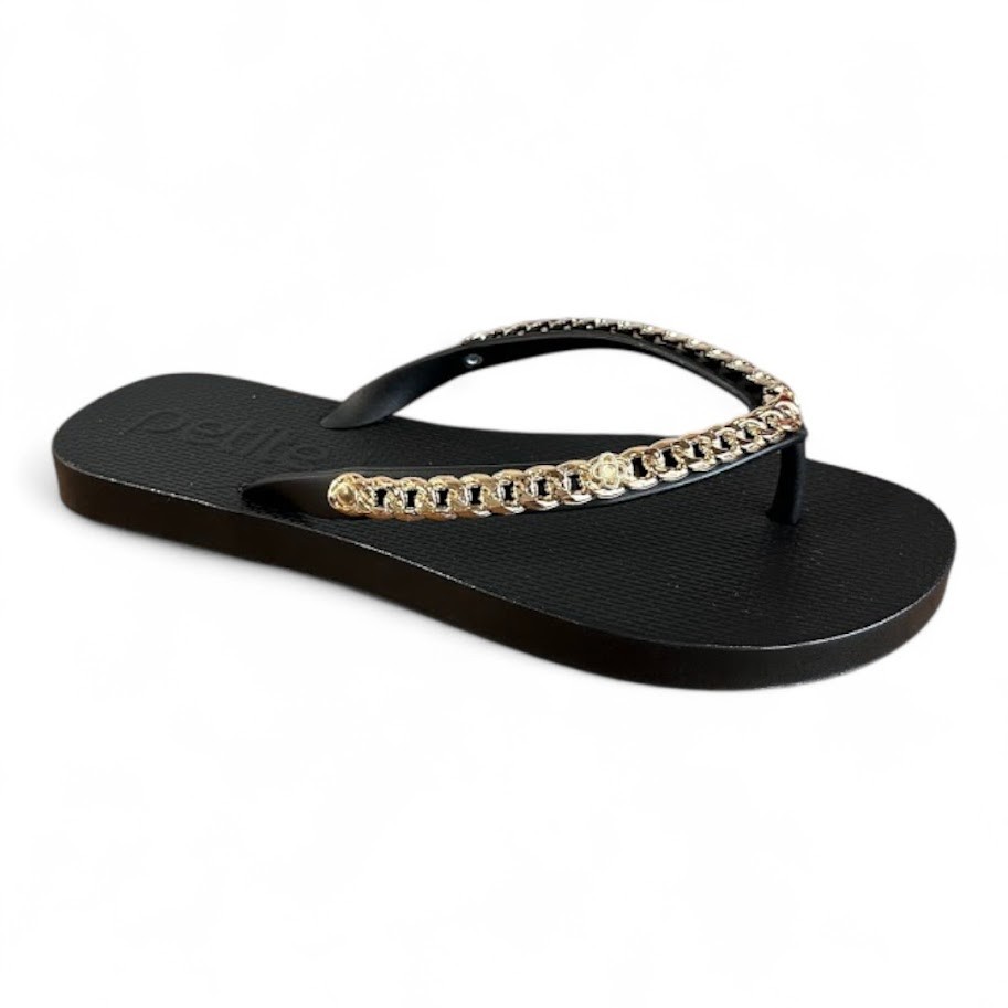 Chinelo de Dedo Petite Jolie Fresh Dourado Confortável