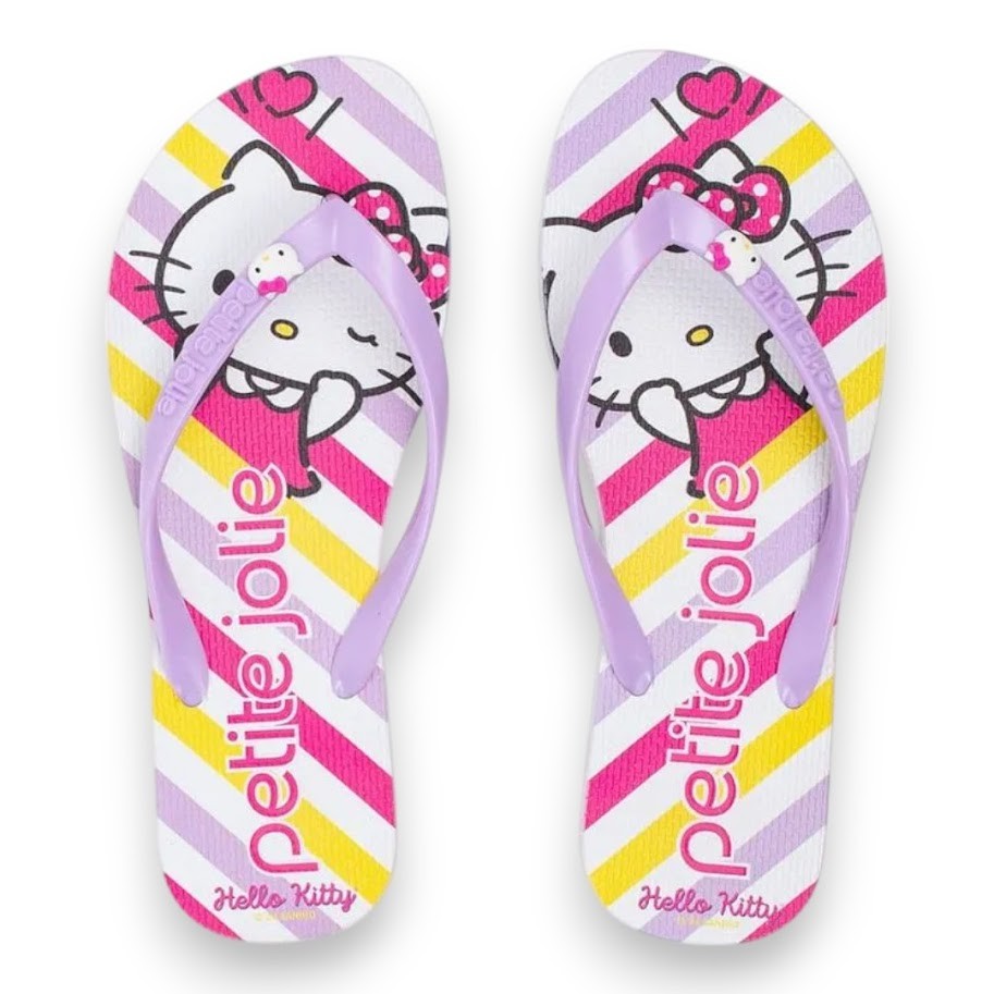 Chinelo de Dedo Meninas Infantil Hello Kitty Petite Jolie
