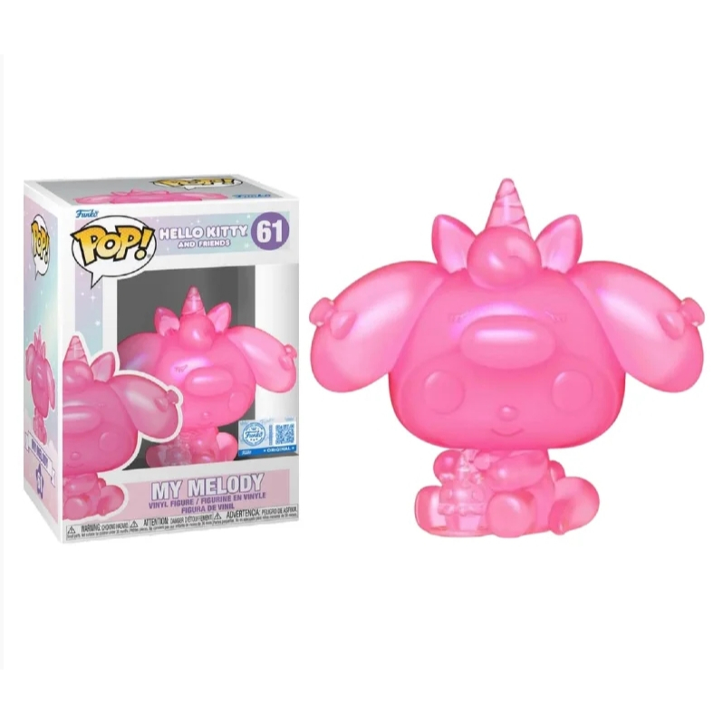 Funko Pop! Hello Kitty My Melody 61 – Edição Exclusiva Translucent Pink Sanrio Original