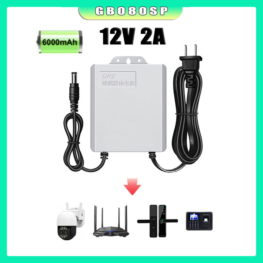Mini Ups 12v 2a Backup De Energia Ininterrupto P/ Roteador Wi-Fi Vigilância