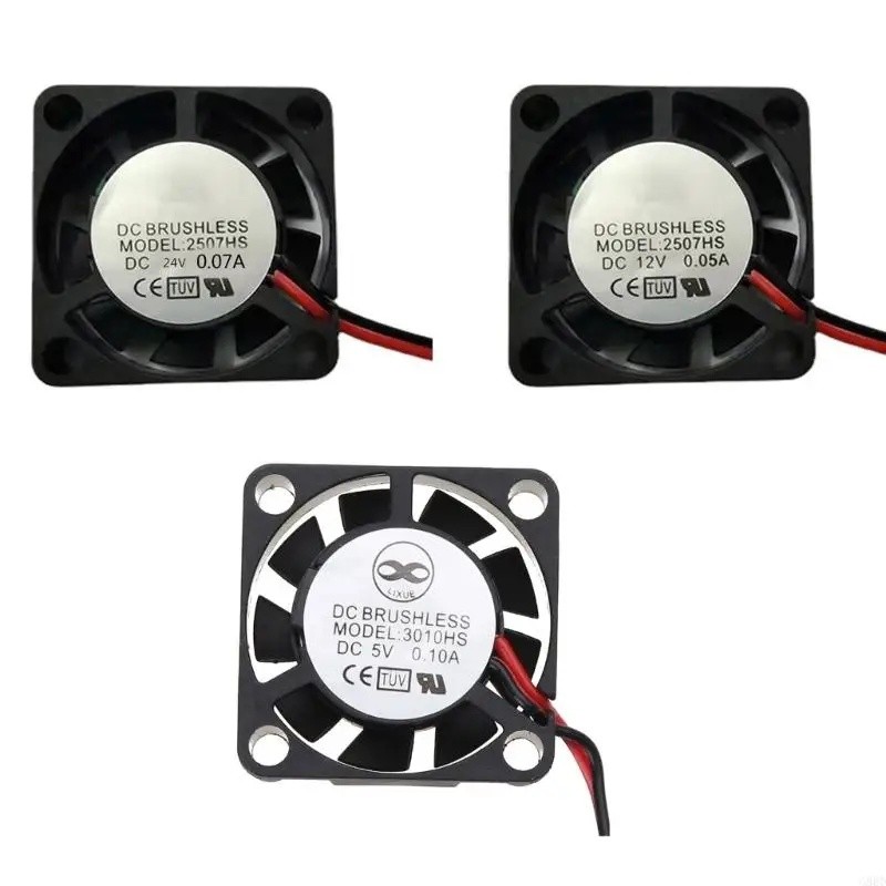 Ventilador Sem Escova Ultra-Miniatura Elétrico DC5V/12V/24V 2507 Mini De Refrigeração Minúsculo Amplamente Aplicação Ref