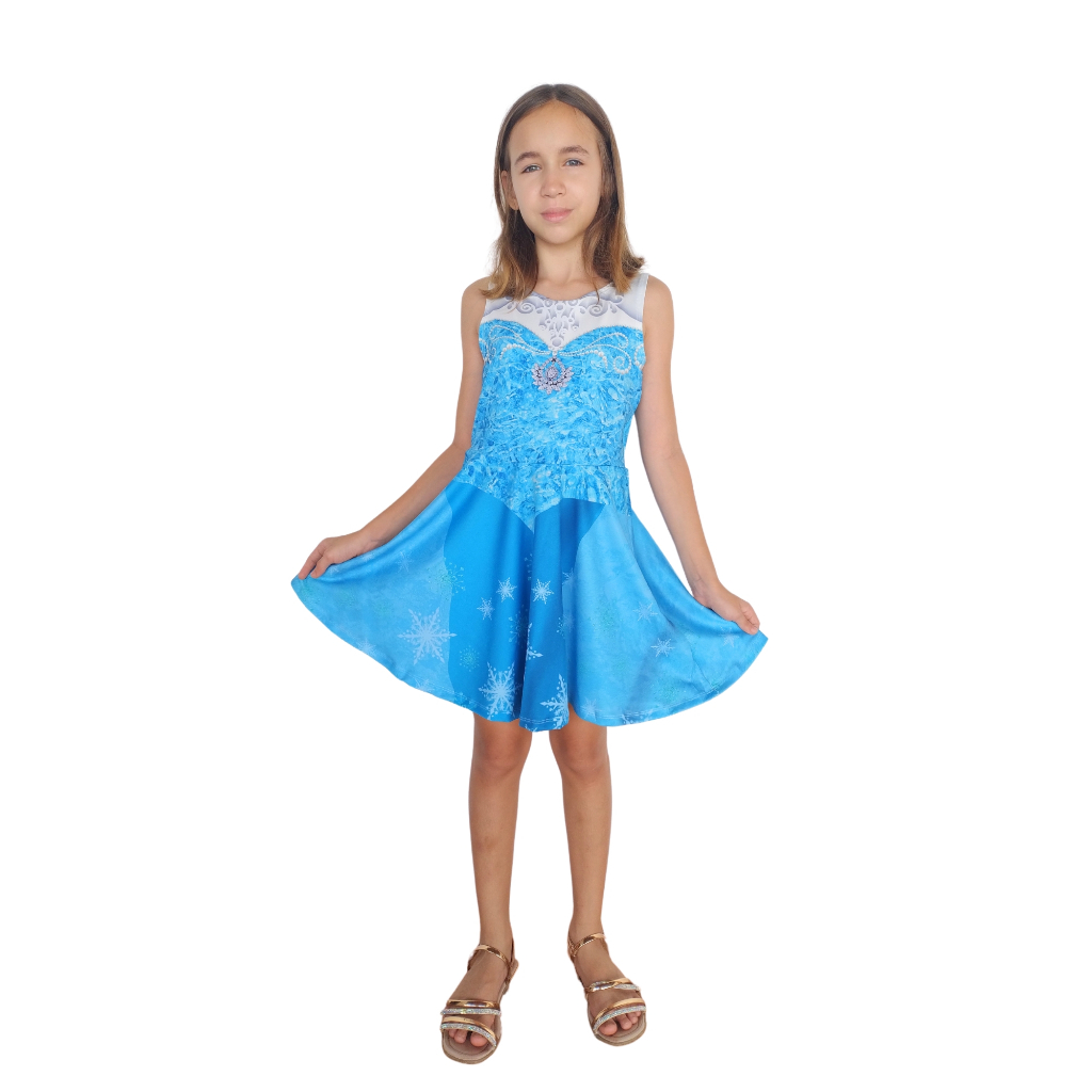 Fantasia Infantil Elsa Frozen Envio Imediato Menina Carnaval Rainha Gelo Festa Aniversário Cosplay