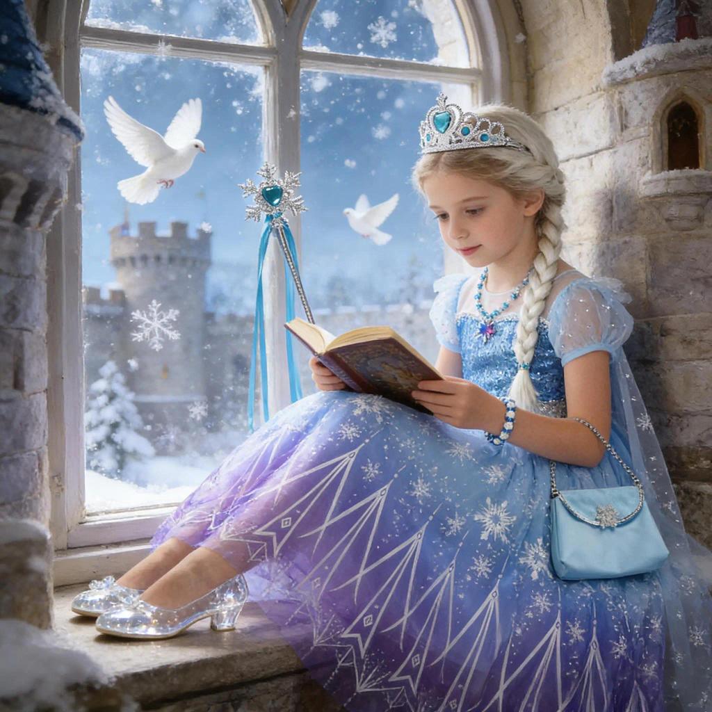 Meninas Elsa Vestido De Princesa Neve Rainha Cosplay Traje Role Play Crianças Carnaval Festa Aniversário Luxuoso