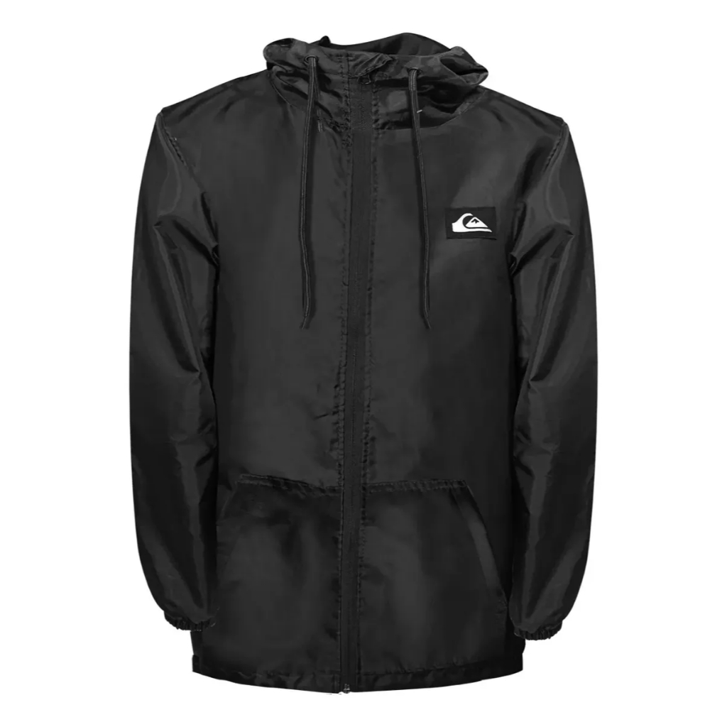 Jaqueta Corta vento Quiksilver Windbreaker Solid Impermeavel PretO