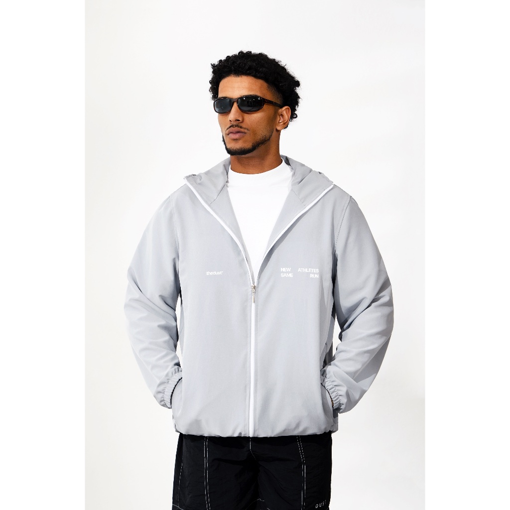 Jaqueta Windbreaker New Athletes Cinza Streetwear Casual Leve Corta Vento Esportivo Dust Company
