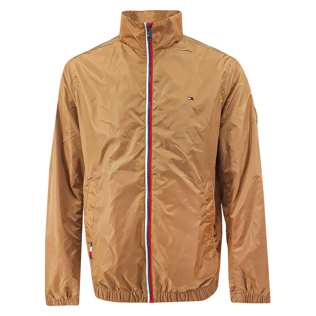 Jaqueta Tommy Hilfiger Masculina Windbreaker Flex Blouson Cáqui