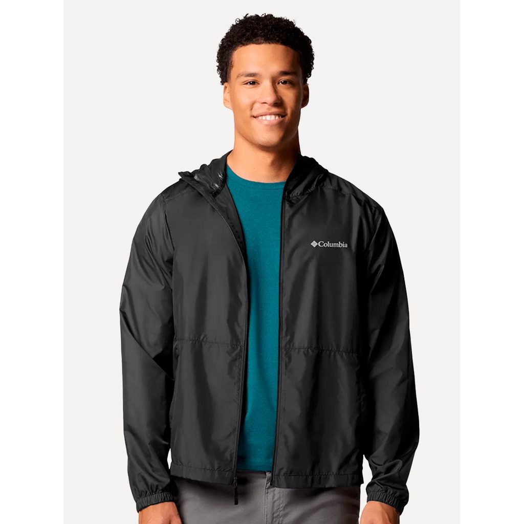 Jaqueta Columbia Masculina Discovery Loop Windbreaker Original Preta
