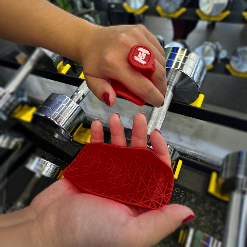 Grip Palmar de Academia Exercícios Cross Fit Confortável Estiloso Cor Vermelho