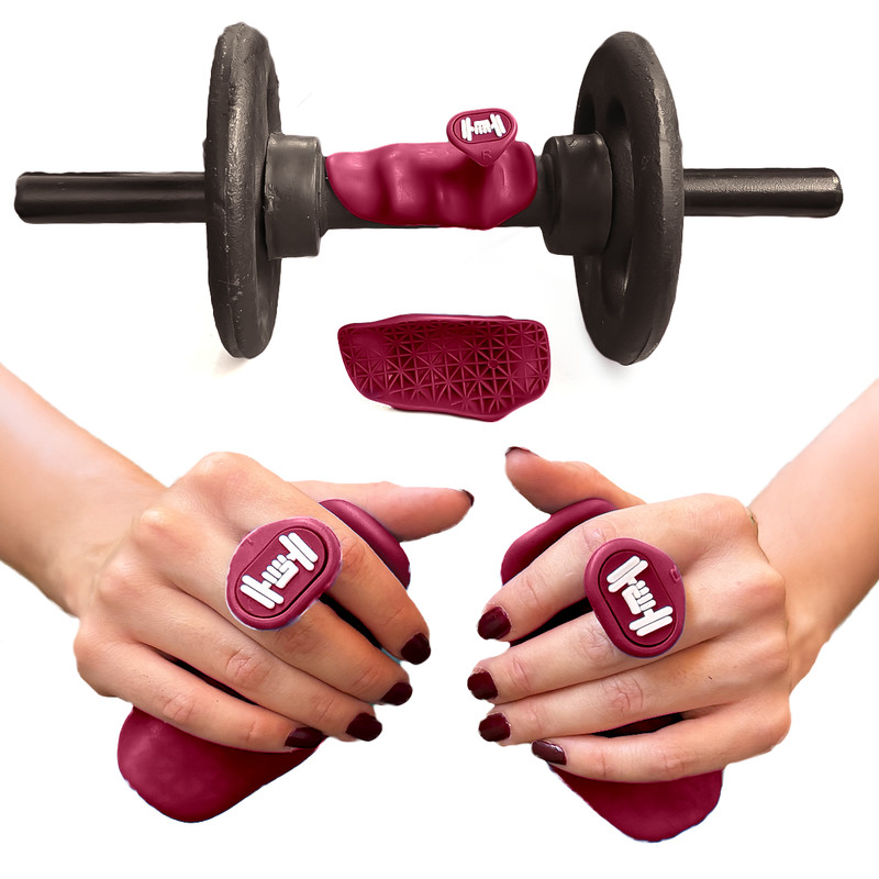 Apoio de Borracha Unissex Academia Antiqueda Antiderrapante Treino Cross Fit Cor Vermelho