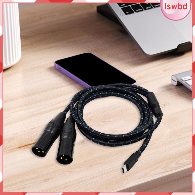 [Lswbd] Cabo USB C Para XLR Type 2 De Fuga De 3 Pinos Amplificador De Potência Smartphones Ou Laptops