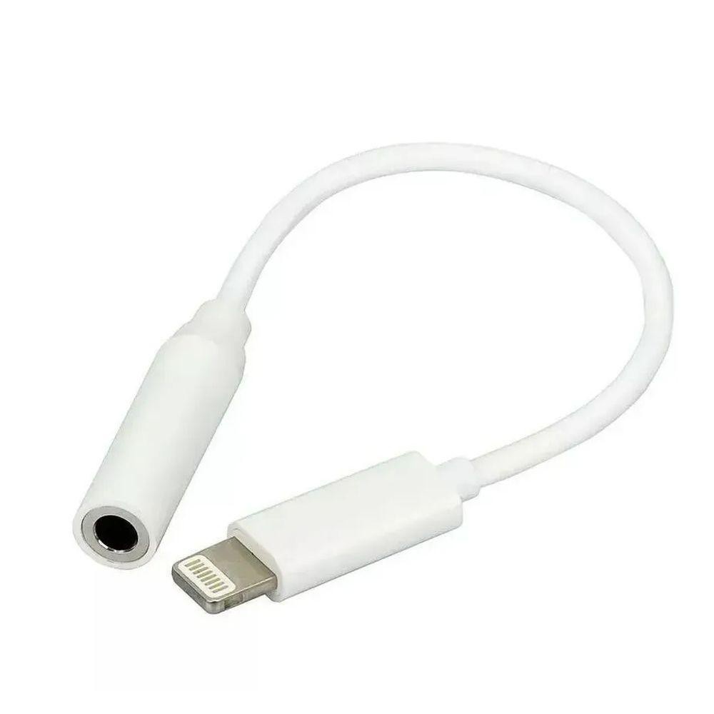 Adaptador Fone De Ouvido 1 ponta iPhone 7, 7 Plus, 8, 8 Plus, X, XR, XS, XS Max, 11, 11 Pro, 11 Pro Max Fone P2 Lightning