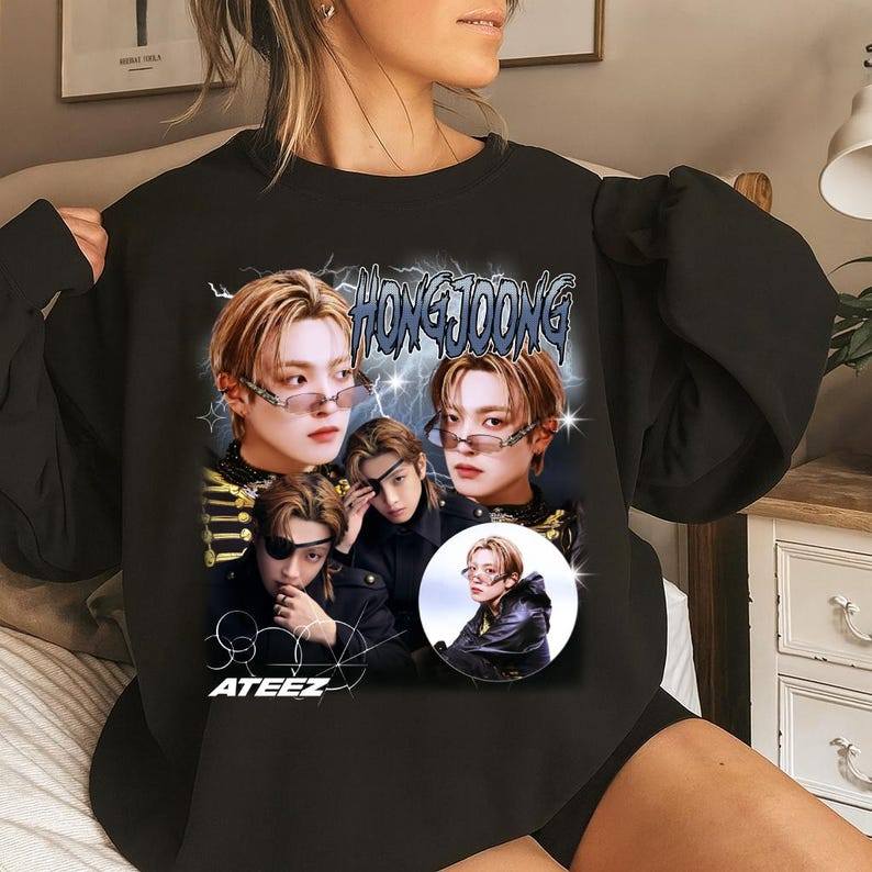 Camiseta Hongjoong Ateez Golden Hour Part 4 Deep In My Heart Soul 2025 World Tour In Your Fantasy Fofa Estilosa Linda...