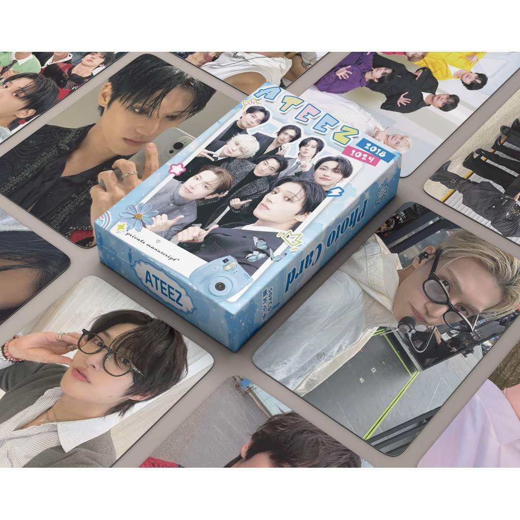 50-124pcs ATEEZ Cartões Lomo Holográficos Hora De Ouro O Mundo Vai Photocards Hongjoong Seonghwa Yunho Yeosang San Mingi
