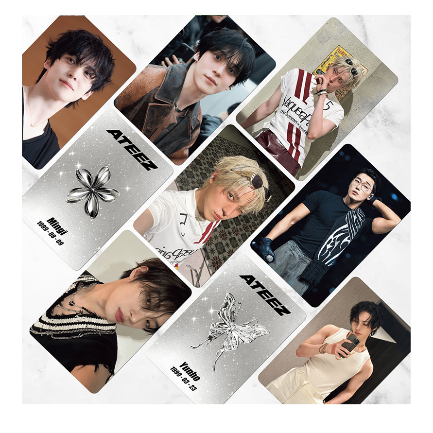 50-124pcs ATEEZ Golden Hour Parte . 5 Cartões Lomo Holográficos ANITEEZ Na Chamada Fotográficos Hongjoong Seonghwa Yunho