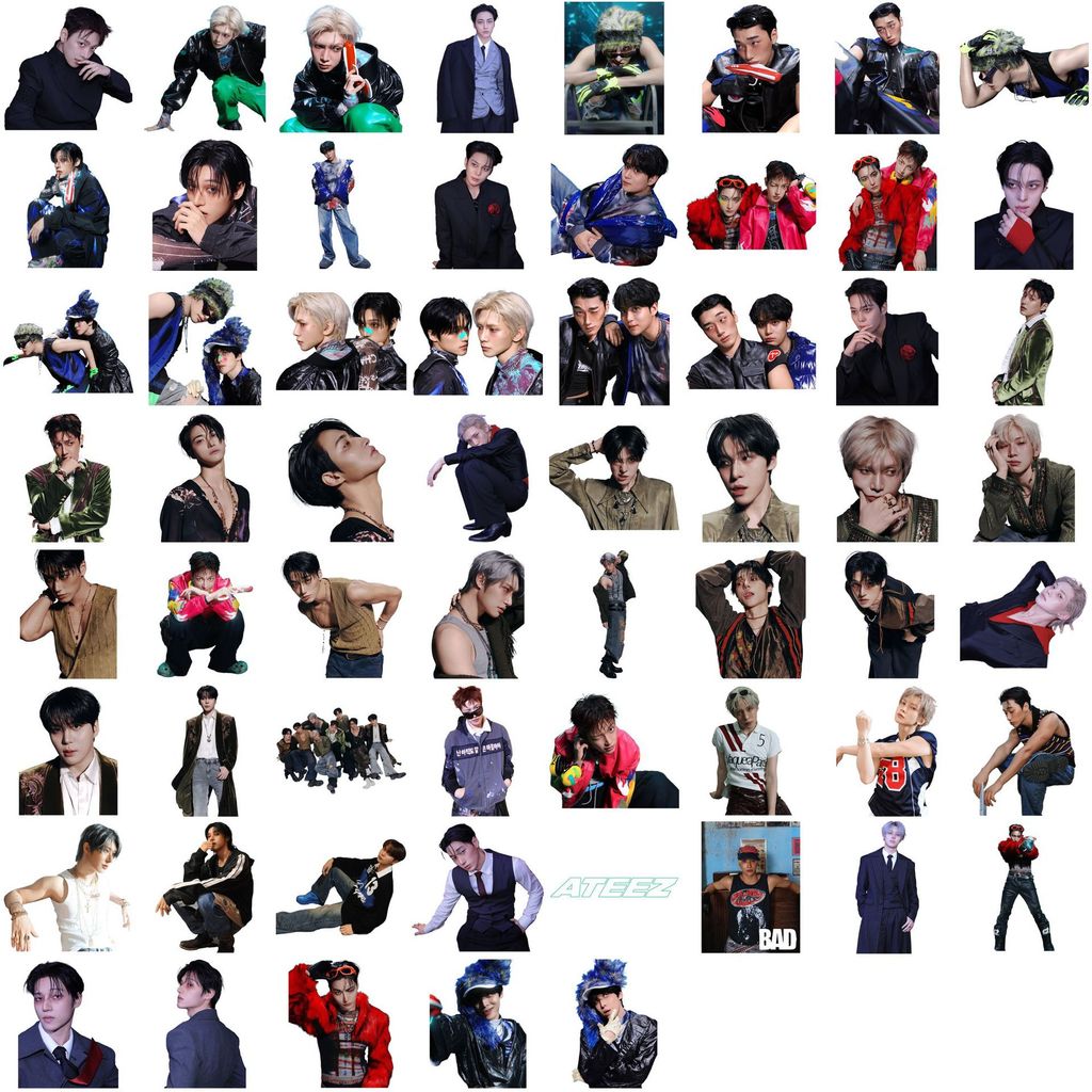 8-100 Unidades ATEEZ GOLDEN HOUR Part5 14o Mini Álbum Adesivos Coreano Boy Band Part3 Foto Hongjoong Seonghwa Yunho Baga
