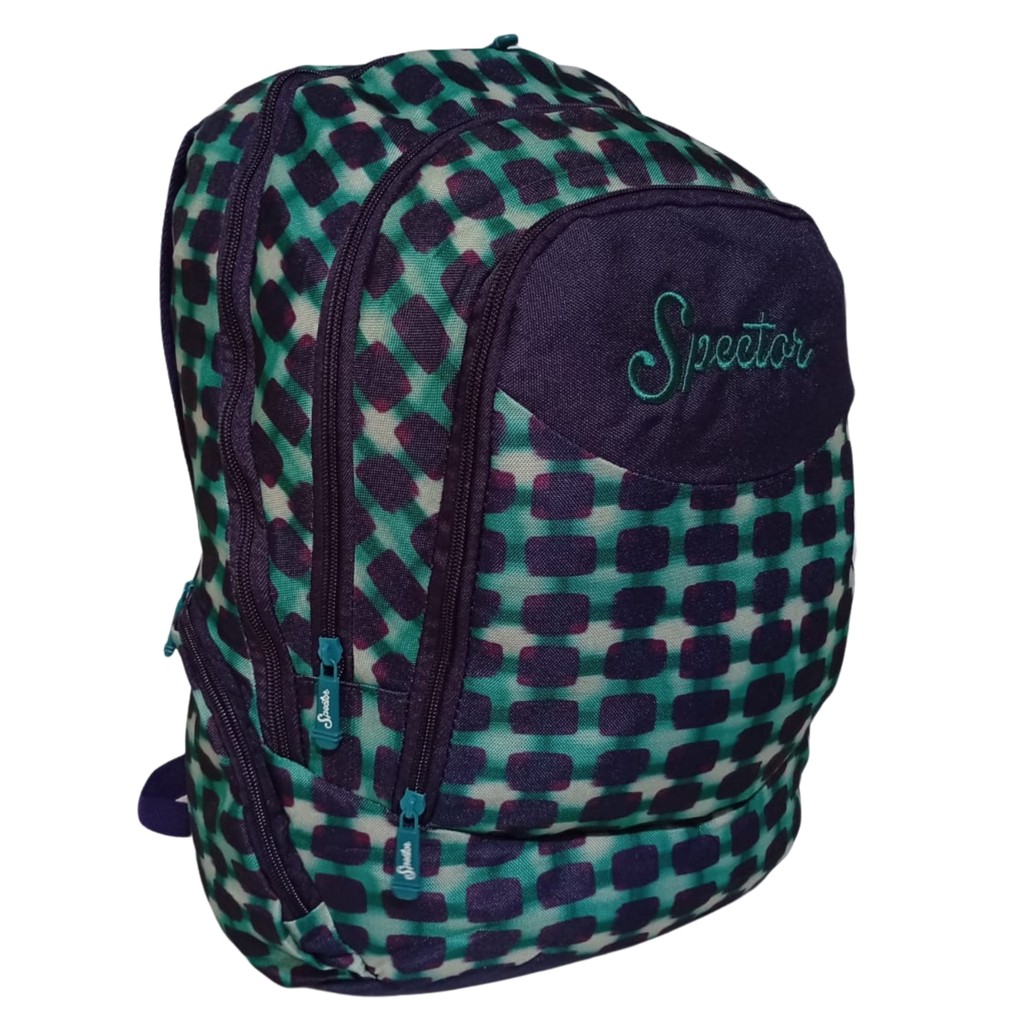Mochila Escolar Juvenil Spector SP5012 Casual Espaçosa - Verde