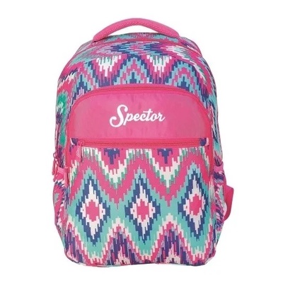 Mochila Juvenil Escolar Costas Estampada Rosa Spector Tam G
