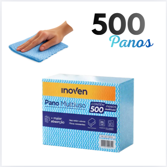 kit Rolo de Pano Picotados perfex 500und Multiuso Alta Absorção Reutilizado 15x20cm