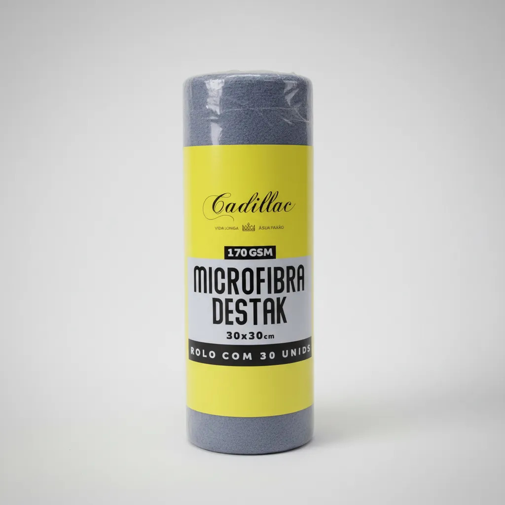 Kit 30 Pano De Microfibra Destak Cadillac Rolo 170 Gsm 30x30cm Com 30 Unidades Limpeza Automotiva Casa