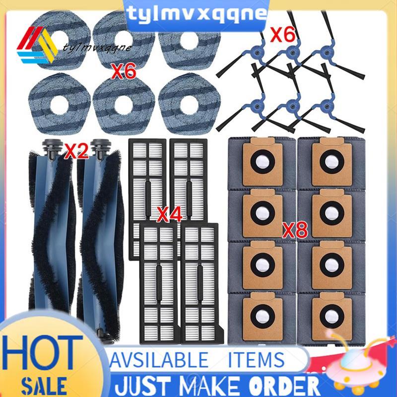 Para X10 Pro Omni Robô Peças De Vácuo Rolo Principal Escova Lateral Filtro Mop Pano Sacos Pó Acessórios Kit