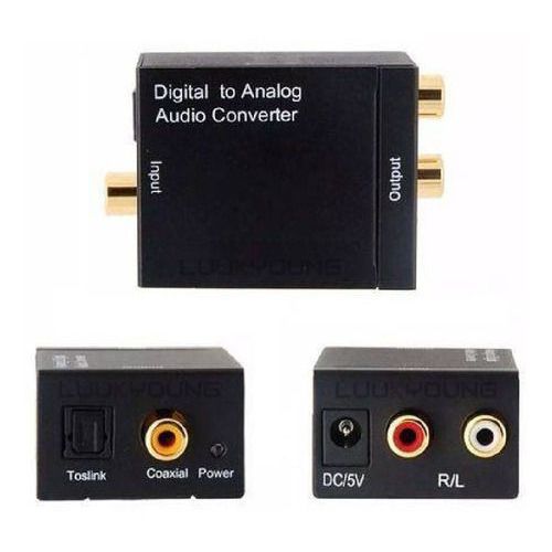 Conversor Audio Optico Digital Fibra Coaxial Rca Analógico