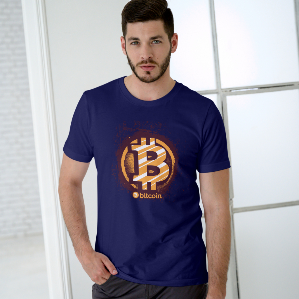 Camisa Camiseta Masculina Bitcoin Blusa Binance Em Algodão Premium Dupla Costura Slim