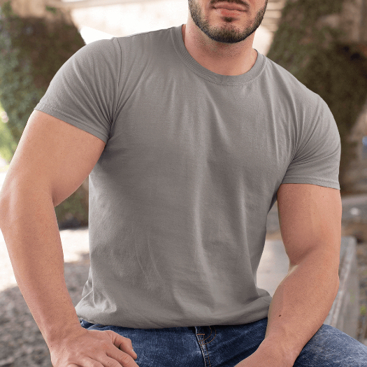 Camiseta Masculina em Poliéster Malha Fria Leve com costuras Resistentes para Academia e Dia Quente