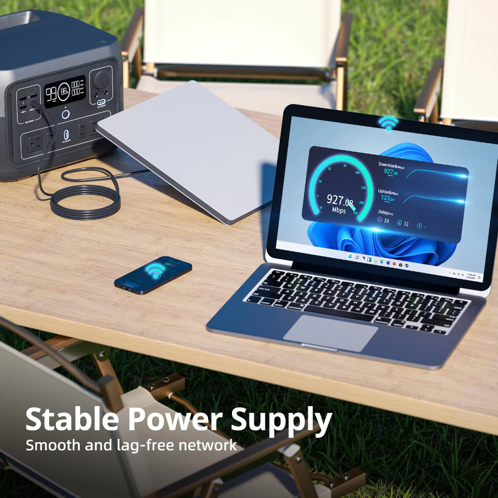 Cabo Para Starlink Mini Usb-c Para DC 2 Metros 100W À Prova Dágua Alimentação Energia Power Bank