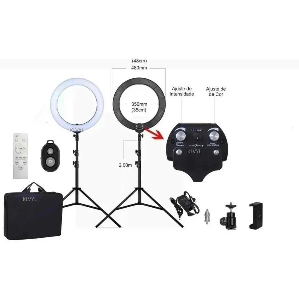 Ring Light Led Iluminador alto qualidade 18 poregadas +tripe E Controle original TOMATE