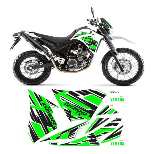 Adesivos Xt 660 2010/2013 Para Carenagem Cor Verde Kx10