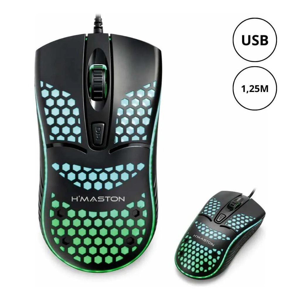 Mouse Game com fio H´maston MS12