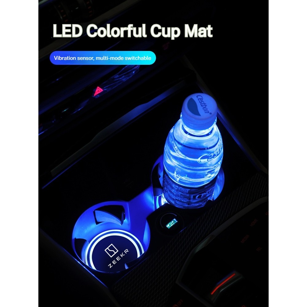 Luzes LED De Suporte De Copo Para Carro De 7 Cores ZEEKR 001 007 009 001FR 007GT X MIX 7X 9X