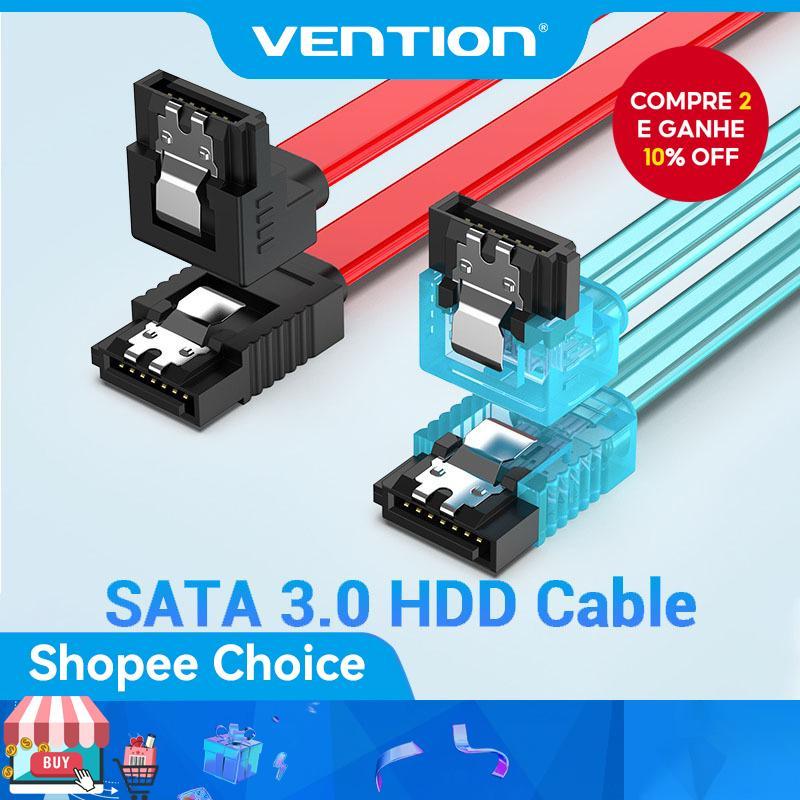 Vention Sata Cable Straight E HDD 3.0 Connector Para Disco Rígido Iii SSD : Azul , Ângulo Reto