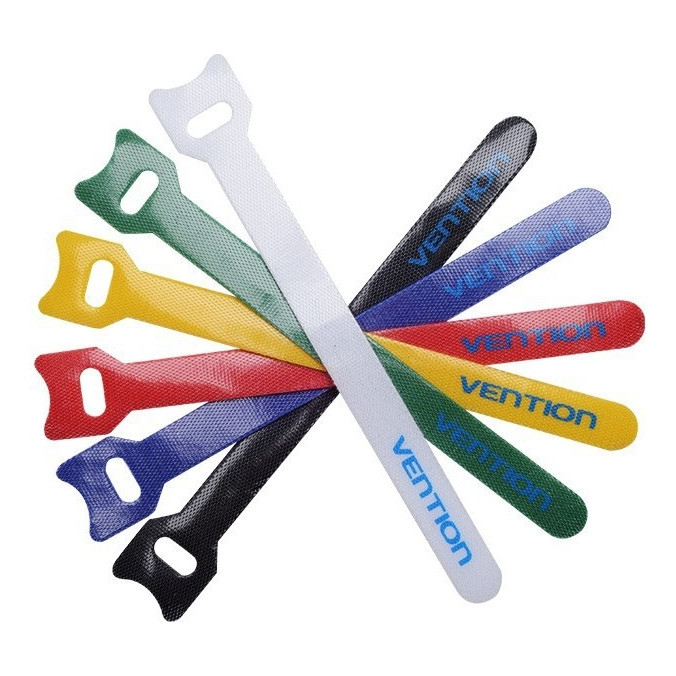 Abraçadeiras De Velcro De Plástico Vention, 6 Peças, Cores, Cor: Preto