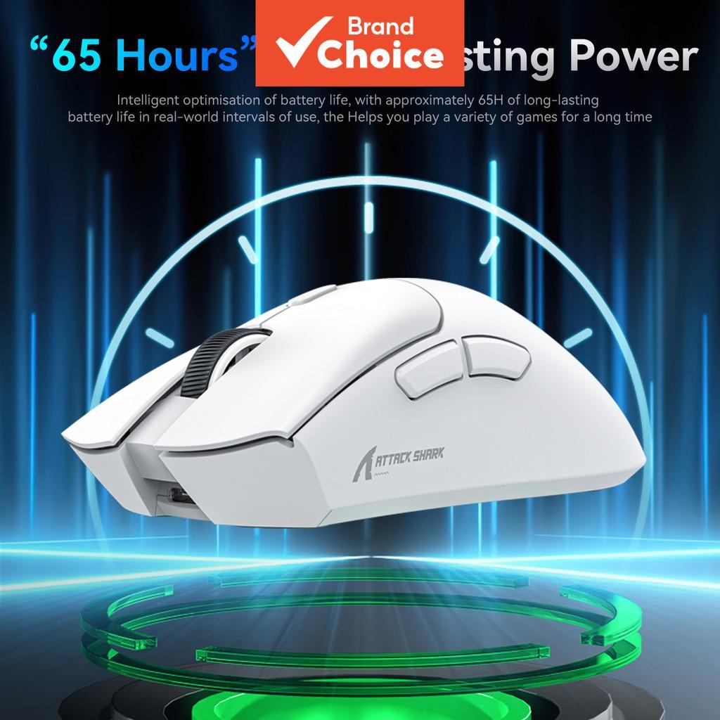 ATTACK SHARK R1 Mouse Ergonômico Para Jogos 18000DPI PAW3311 Sensor Conectividade Tri-Modo Programável Bluetooth 2.4G US