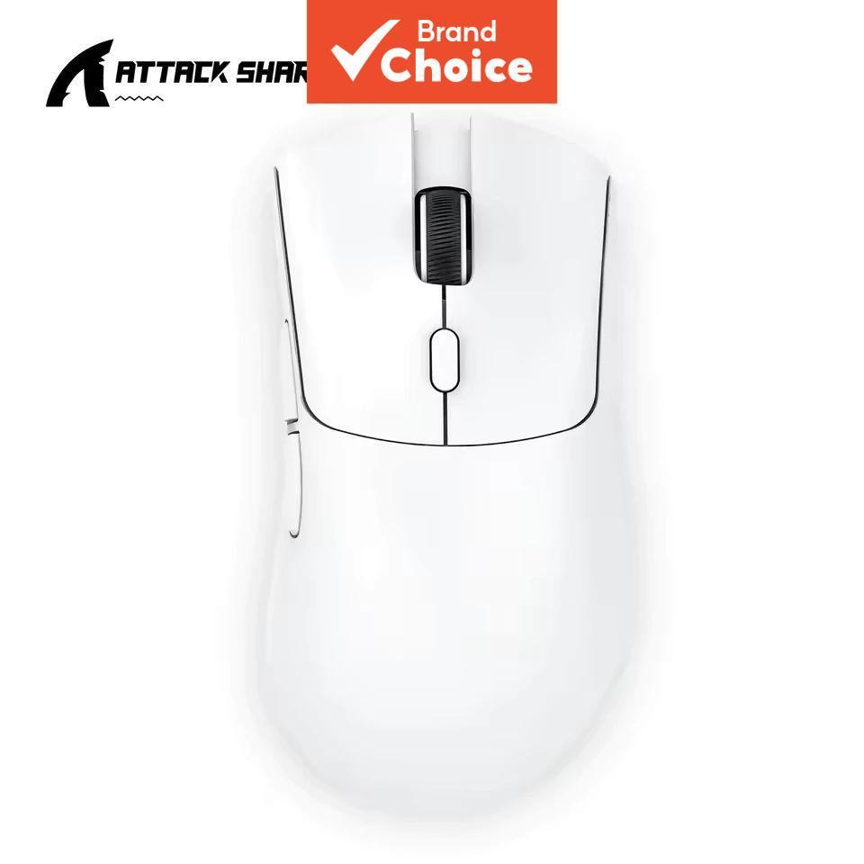 Mouse Gamer Sem Fio ATTACK SHARK R1 Tri-Modo 18000 DPI Leve Compatível com PC/Laptop/Mac