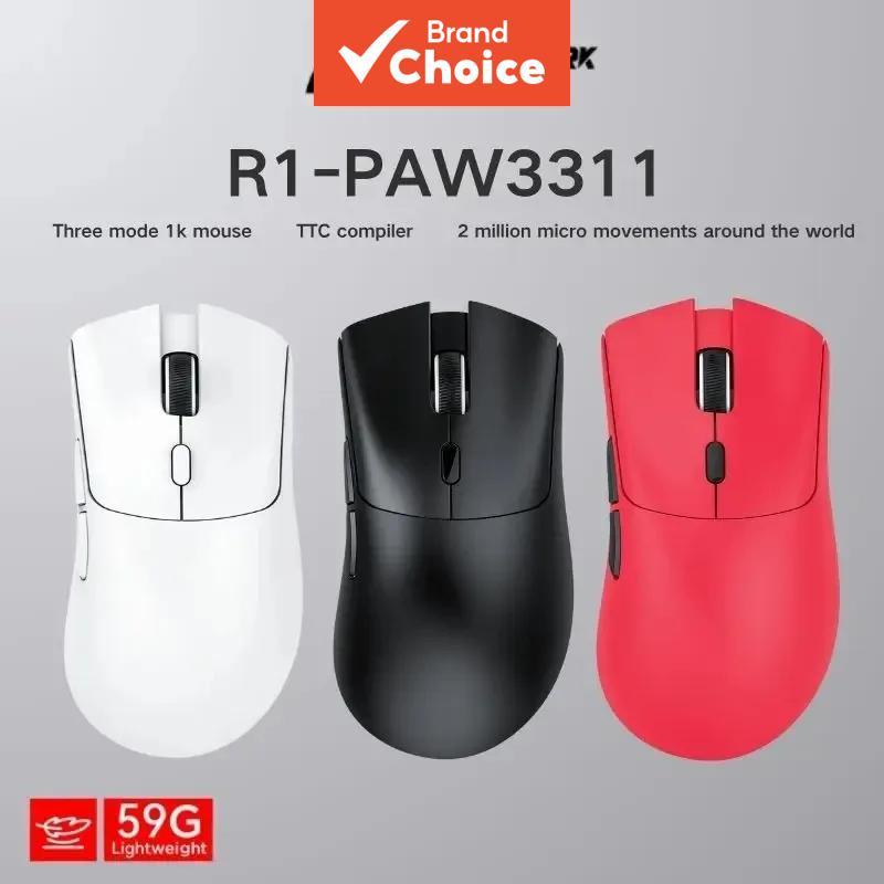Mouse Para Jogos Sem Fio Tri-Mode ATTACK SHARK R1 18000 DPI Leve PC/Laptop/Mac
