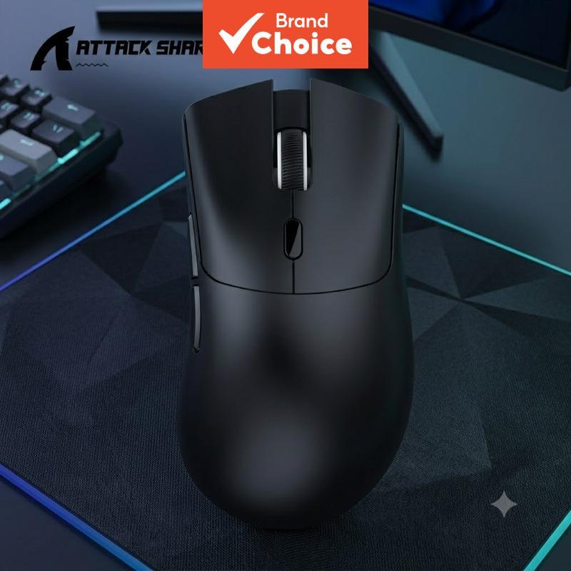 Mouse Gamer Sem Fio Attack Shark R1, Tri-Modo, Sensor Paw3311, 18000 DPI, Rastreamento Suave e Alta Velocidade