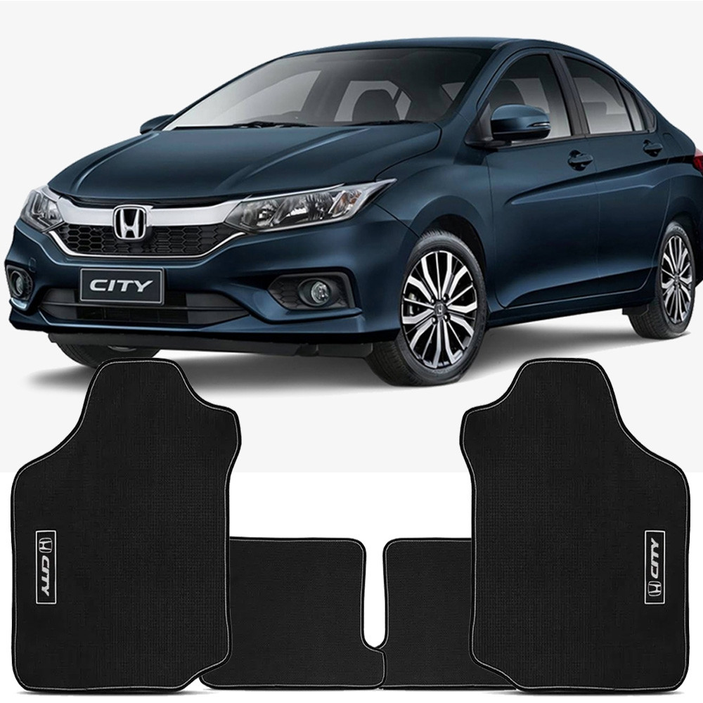 Tapete Honda City 2015 a 2022 Requinte PVCH01.006 PVC Preto 4 Peças
