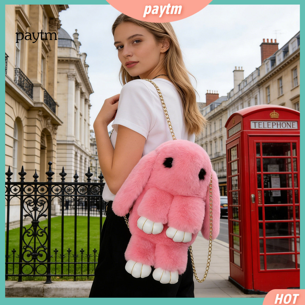 Kids Crossbody Bag Cartoon Bunny Cute Plush Rabbit for Women Girls – Soft Faux Fur Fluffy Shoulder Sling Adorable for