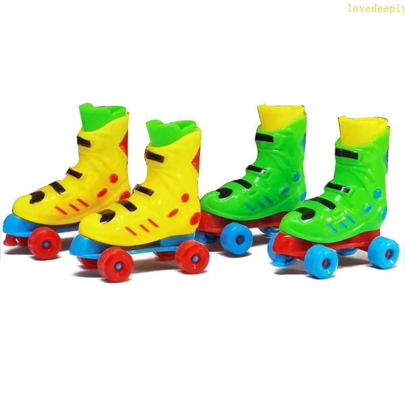 lovedeeply Simulação Interativa Dedo Patins Tênis Portáteis Para Pássaros Fazendo Sapato Chaveiros Aces