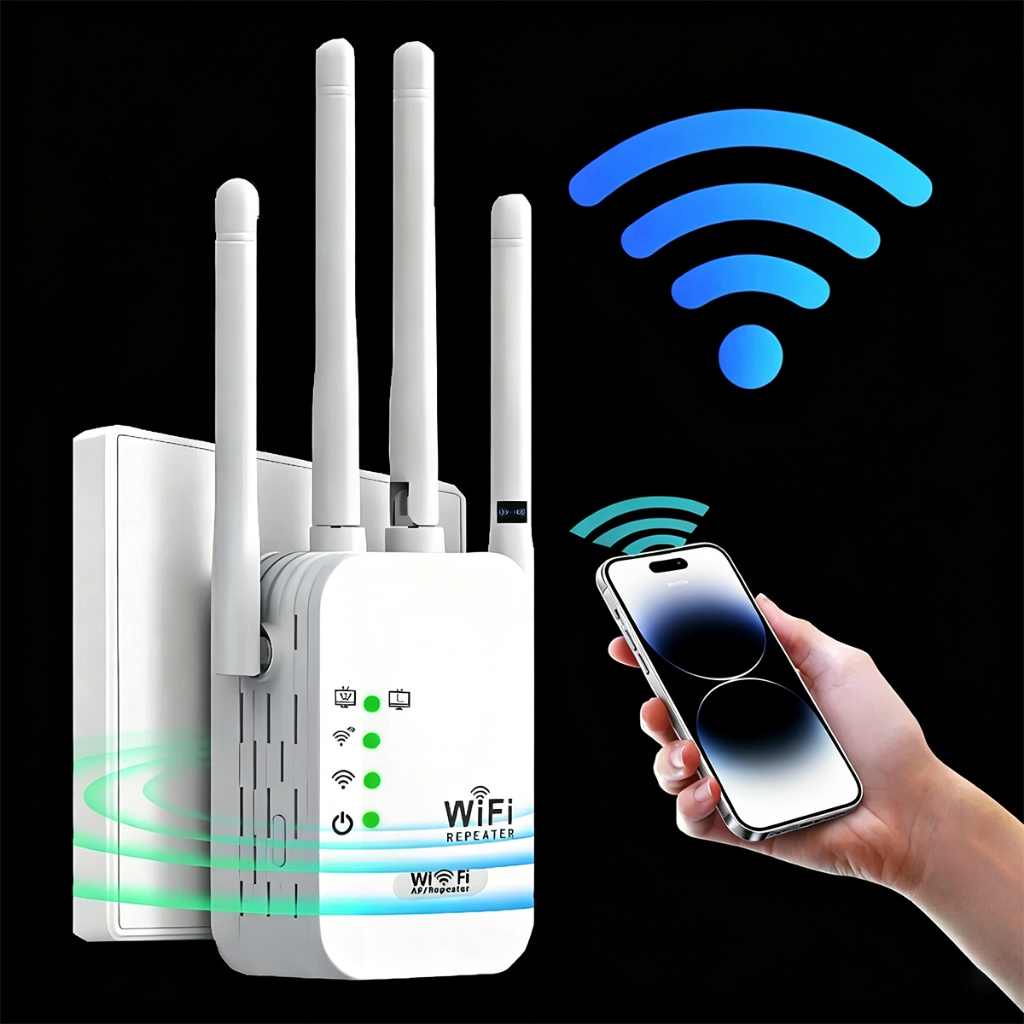 Repetidor Wifi  4 Antenas Roteador Amplificador De Sinal Modem 1200MBPS -G8