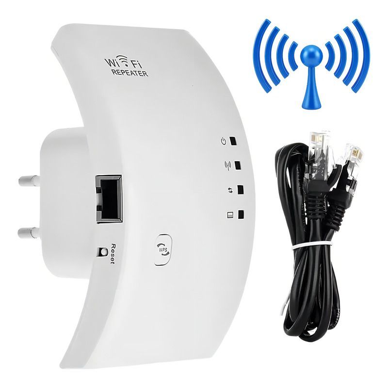 Repetidor Amplificador Sinal WiFi 300mbps Botão WPS  AW-03