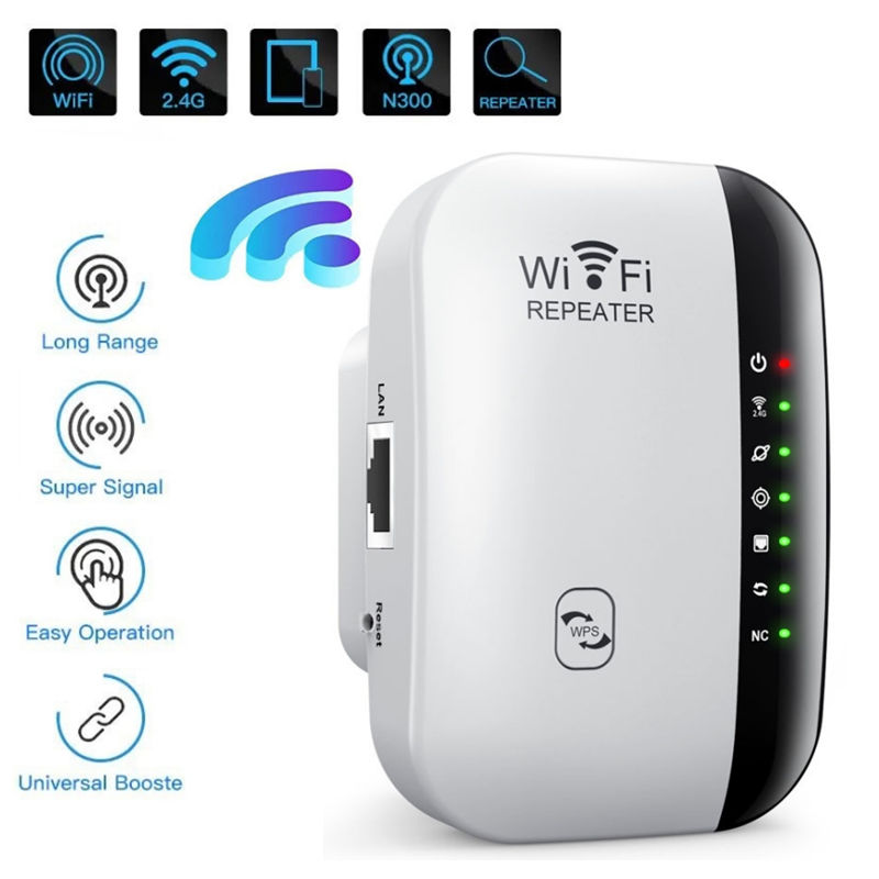 Repetidor Wi-Fi de 300 Mbps 2.4G Roteador Amplificador de Sinal Wi-Fi Cartão Adaptador de Rede 802.11N para PC