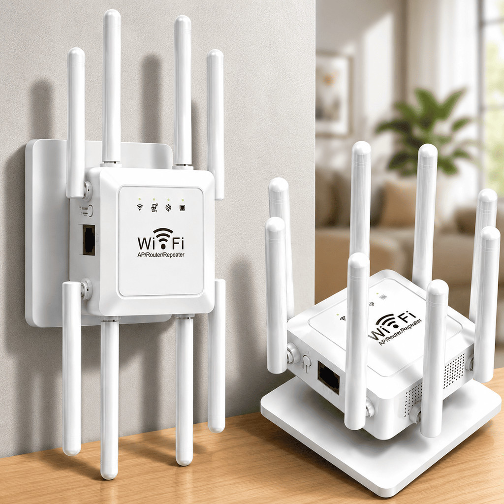 Roteador Wifi 300 Mbps 8 Antenas Repetidor E Amplificador De Sinal Sem Fio Roteador Potente Longo Alcance