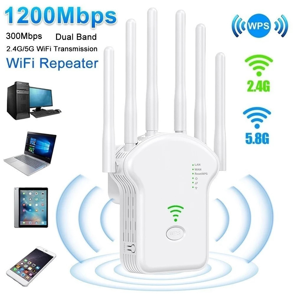 Repetidor Wifi 1200m 6 Antenas 3 in 1 functios 2.4g Roteador Amplificador De Sinal e Modem 300MBPS