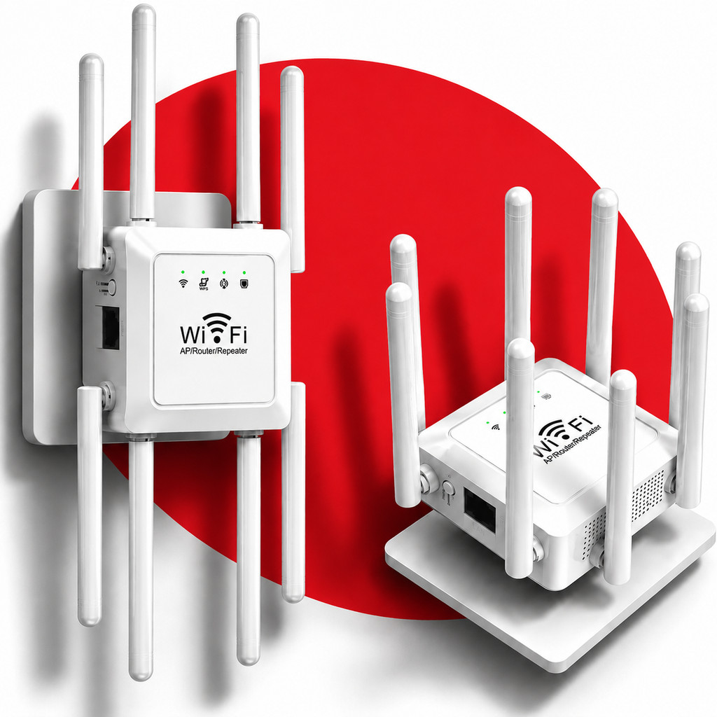 Roteador Wireless 300 Mbps 8 Antenas Repetidor Amplificador De Sinal De Internet Fixo E Celular Barato
