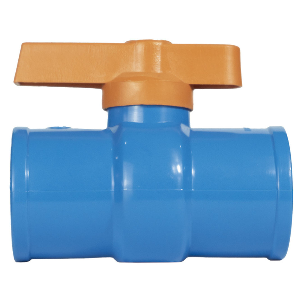 Registro De Esfera Soldável Pvc 32mm (1 Polegada) Azul